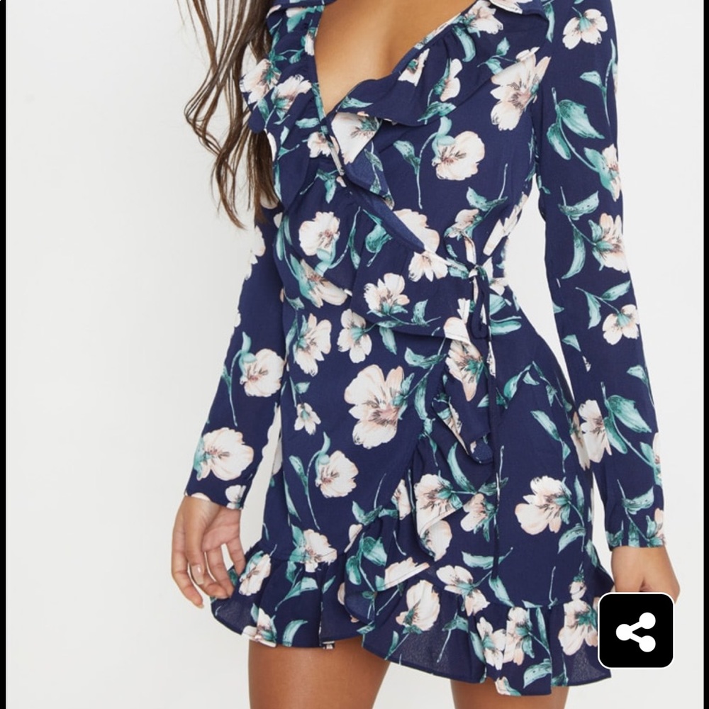 Long sleeve Wrap dress